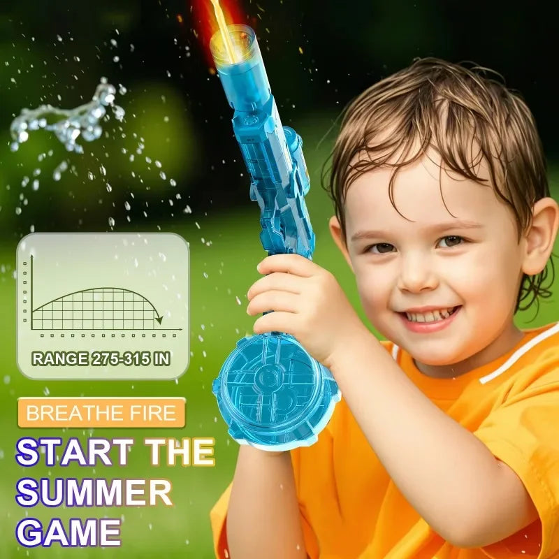LED Light Up Electric Water Gun for Boys Automatic Shooting Glow Water Blasters Children Summer Outdoor Beach Pool Toys for Kids