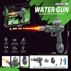 LED Light Up Electric Water Gun for Boys Automatic Shooting Glow Water Blasters Children Summer Outdoor Beach Pool Toys for Kids